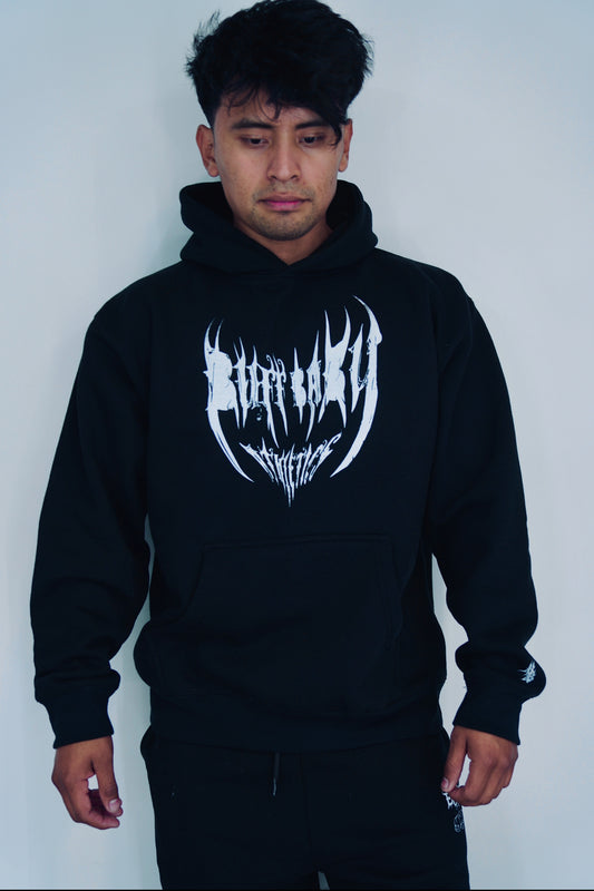 “Chaos” Heavyweight hoodie (Black)